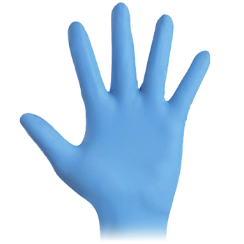 guanti elastici azzurri