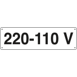 Cartello Segnale Di Pericolo 230 Volt – 75 X 25 Mm, Rigido, Autoadesivo, Conforme Norme