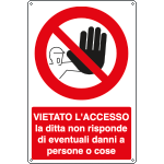 Segnalatori | 4573 - Cartello divieto vietato accesso autisti 4 lingue