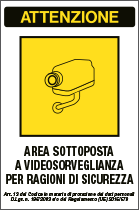 Cartello Di Alluminio “Area Videosorvegliata” 200x300mm – Sicurezza E Segnaletica Per Esterni E Interni