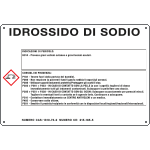 Cartelli Segnalatori  27A360 - cartello sostanze pericolose simbologia CLP   IPOCLORITO DI SODIO