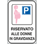 CARTELLO ALLUMINIO 20x30cm 'PARCHEGGIO RISERVATO AI CLIENTI