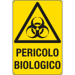 Cartello di avvertimento pericoloso rifiuti maniglia con cura