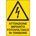 Adesivo Di Avvertenza Tensione Di Rete - Formato A5 (150x200 Mm) - Vinile Per Interni/Esterni