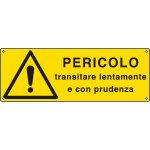 PATIKIL Triangolo Attenzione Attenzione Cartello Auto Adesivo Giallo con Nero Parole 50mm/1.95 per Macchina, Strumento e Attrezzatura Superficie 4pz