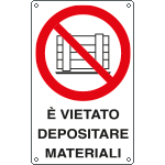 Cartello In Alluminio 30x20 Cm – Uscita Di Emergenza / Vietato Depositare, Segnaletica Di Sicurezza