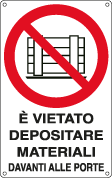 Cartello Vietato Depositare Materiali PIXLEMON | Alluminio 30x20 Cm | Segnale Per Esterni/Interni