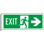 CARTELLO SEGNALETICA USCITA d'emergenza a sinistra 220X100. Emergency