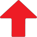 10 Frecce Adesive Gialle Per Pavimento - 50x200mm, Alta Resistenza Per Segnaletica