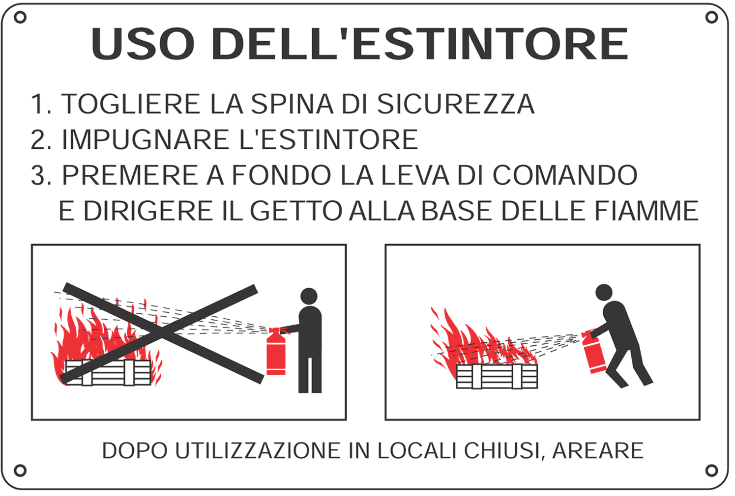 USO DELL'ESTINTORE.1 TOGLIERE LA SPINA DI S... 